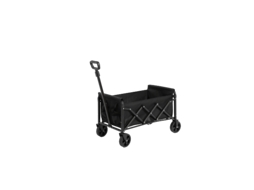 Carrinho De Praia Dobrável Resistente E Portátil Com Rodas Ideal Para Compras, Acampamento, Esportes E Jardim Grande Capacidade Preto Quenty