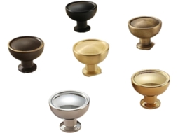 1 Peça Puxador Simples E Robusto Em Cobre Puro Para Porta De Armário, Estilo Moderno, Com Um Único Furo Dourado