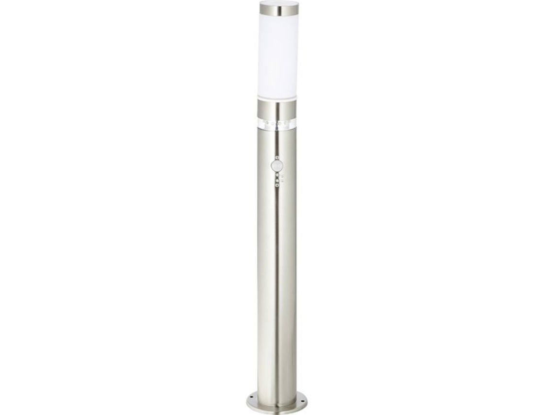 Poste Com Detector Bole Colorido Led Integrado Em Aço