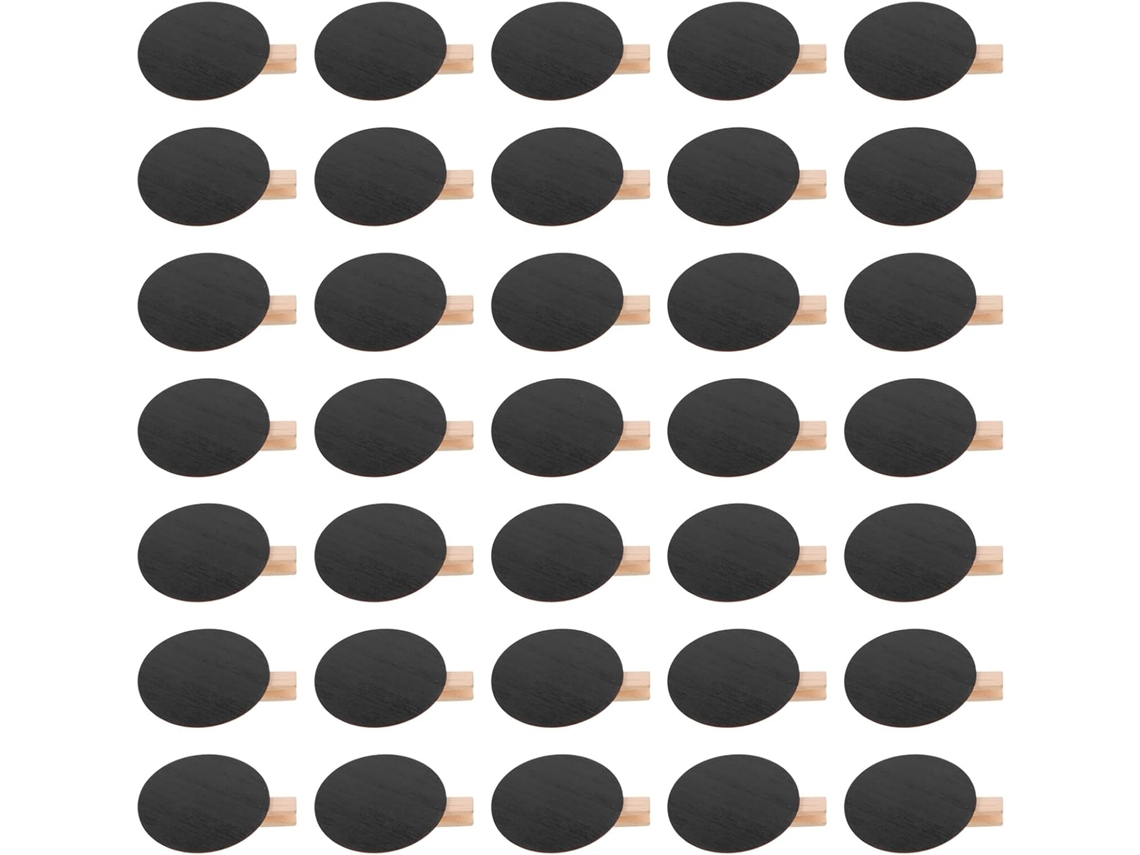 Conjunto de 50 Mini Pranchetas Redondas de Madeira SFUSHOS