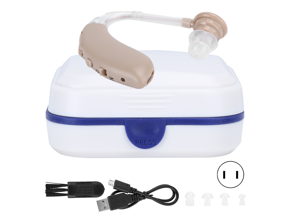 Aetheria audífono Digital Bluetooth Recarregável Amplificador de Som Claro com Plug Us Cor de Pele