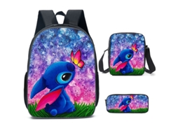 Conjunto Escolar 3 Peças, Modelo Novo, Estampa De Desenho Animado Com Mochila