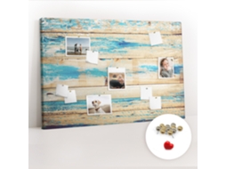 Painel De Cortiça Para Parede Madeira Riscada Para O Quarto Das Crianças Espelharte (120x80 Cm)