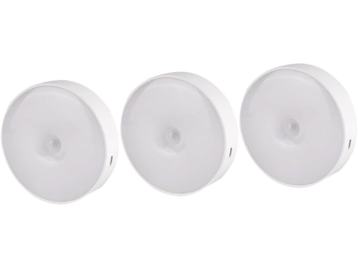 Conjunto de 3 Luzes Noturnas Led de Luz Quente para Quarto. SFUSHOS