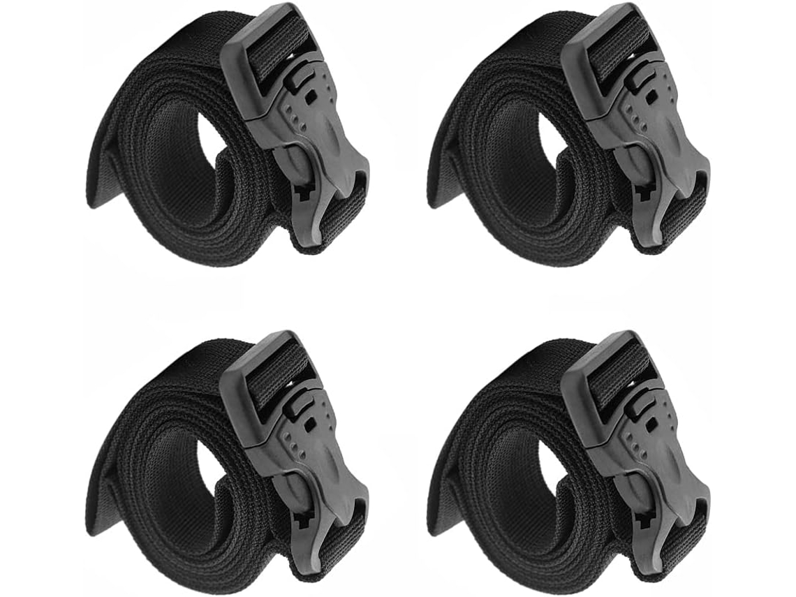 Conjunto De 4 Alças Mochila Ajustáveis​​ E Resistentes Com Fivela Liberação Rápida Para Camping(pretas)