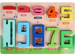 Blocos De Matemática Com Números De 1 A 10 | Blocos De Madeira Para Montar Atividades De Aprendiza Vayotoy
