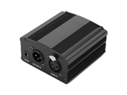 Fonte de Energia Phantom 48v de 1 Canal com Adaptador para Microfone Mali