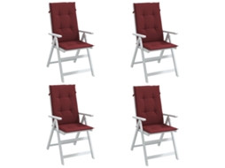 Vidaxl Almofadões Cadeiras Altas 4 Pcs 120x50x4 Cm Mesclado Tecido