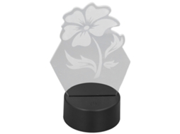Lâmpada Noturna 3d Flor 7 Cores Controle Táctil Usb