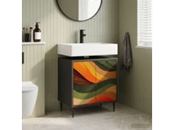 Vidaxl Armário De Banheiro Bonn Carvalho Preto 60 X 40 X 61 Cm