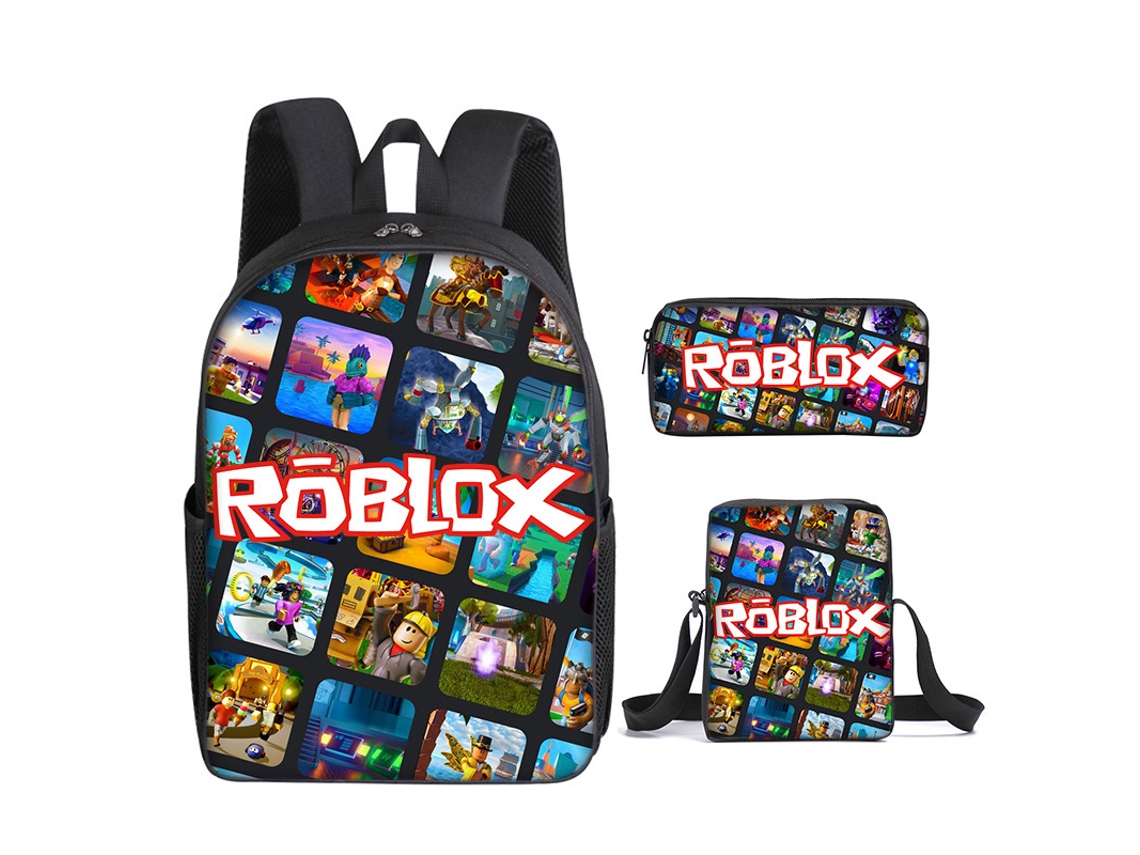 Conjunto Escolar 3 Peças, Estampa De Desenho Animado Com Mochila