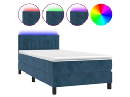 Box Spring Bed, Box Spring Beds Vidaxl Azul Veludo (80 X 200 Cm)