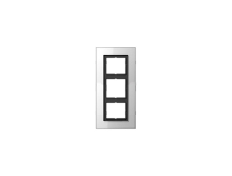 Moldura 3 Elementos Ls Plus Alp Vidro Branco Acetinado Jung Lsp 983 Gl Ww