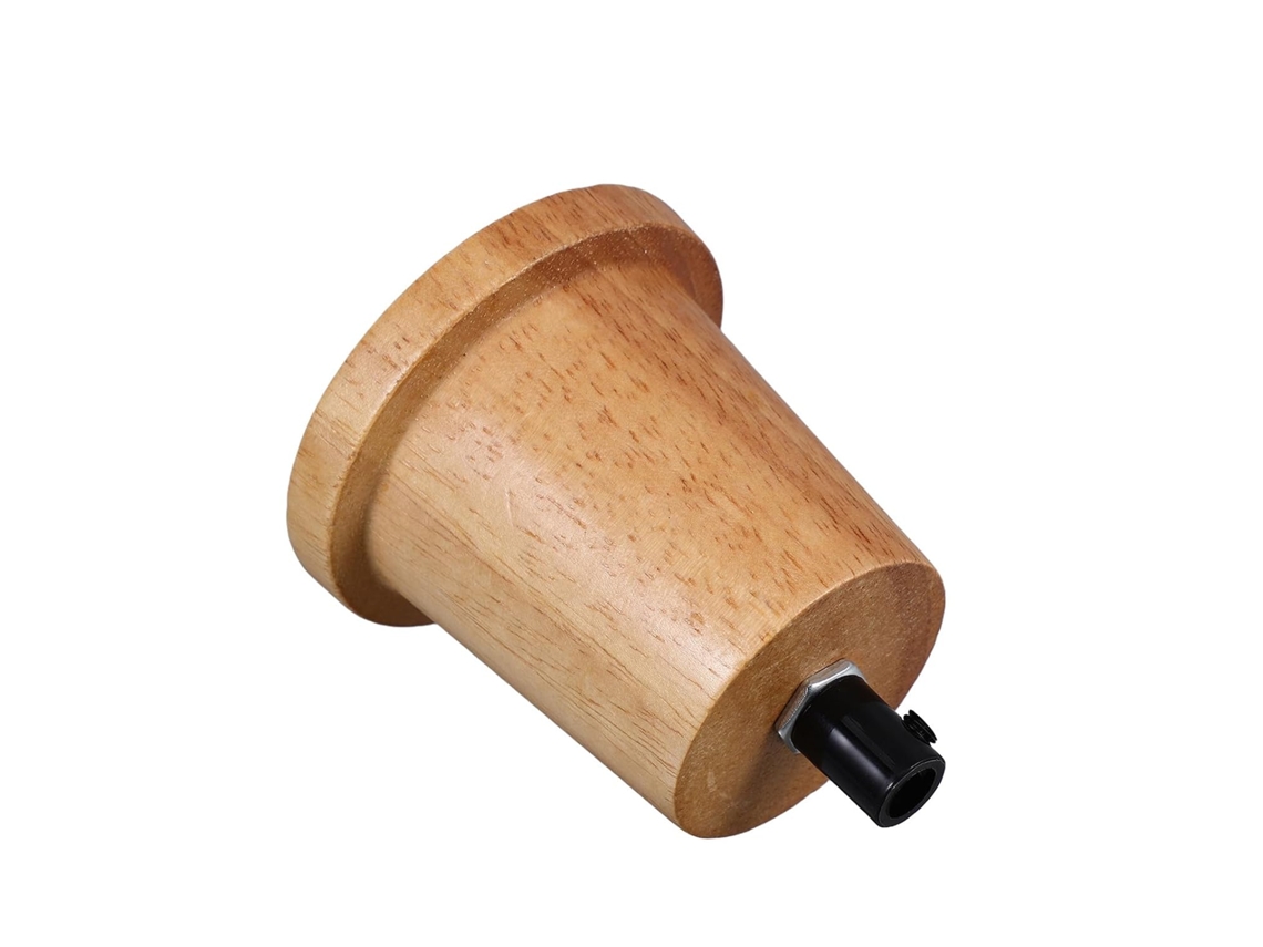 Soquete Cor Cáqui Para Luminária Pendente E27 De Madeira E Plástico.