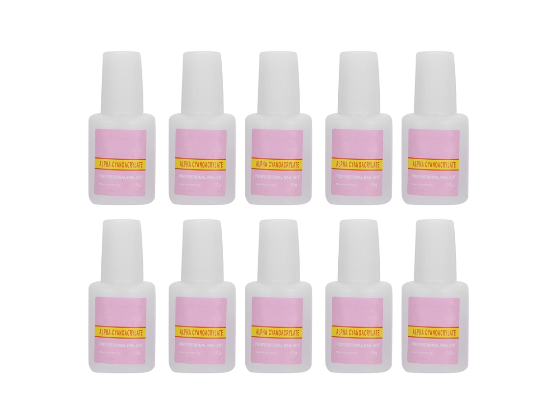 Cola Para Unhas Com Pincel Cola Para Arte De Unhas Cola Para Strass 10g X 10pcs Ferramenta De Manicure