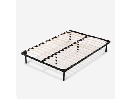 Estrado Tábuas Meia Luzern LLB LIVING LIFE BED Madeira Aço Castanho (120x190cm)