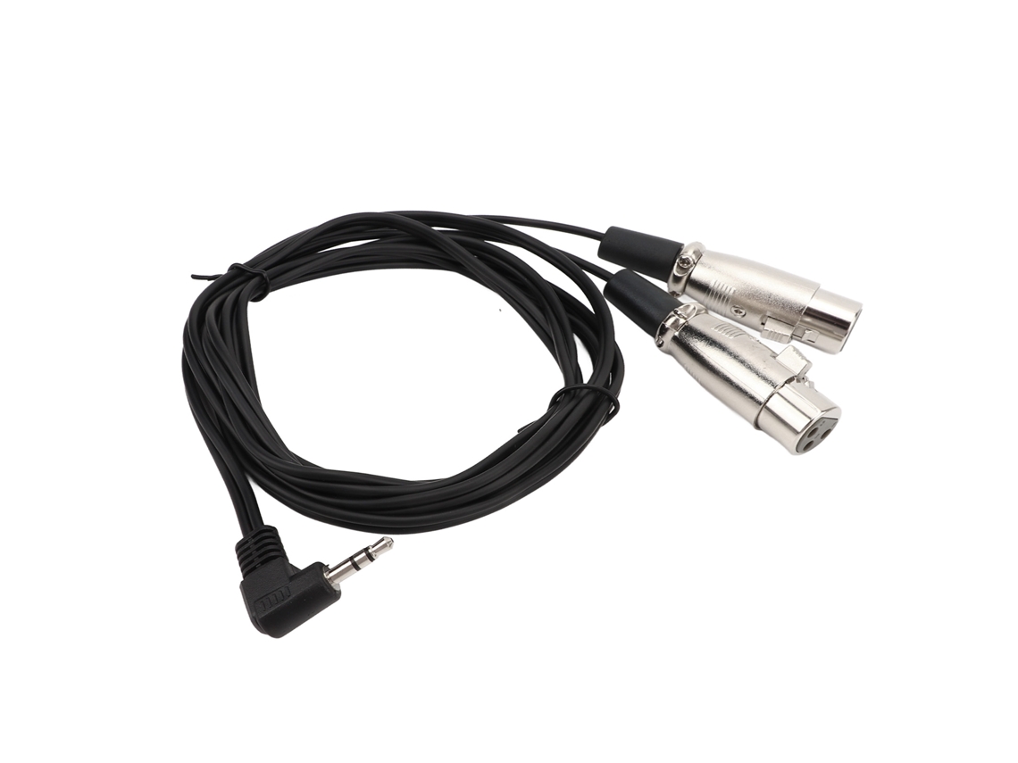 Cable Splitter Y De Xlr Dual Hembra A 3.5mm, Cable De Audio Para Micrófonos, Conector De Ângulo Direito 3.5mm