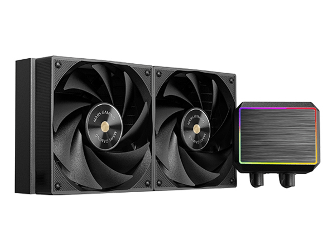 Sistema De Refrigeracion Liquida Mars Gaming Mlproii240 2x120mm 450w Tdp Pantalla Lcd Negro
