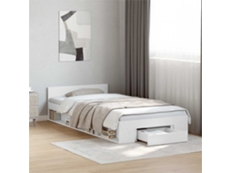 Vidaxl Estrutura De Cama Com Armazenamento Branco 80 X 200 Cm