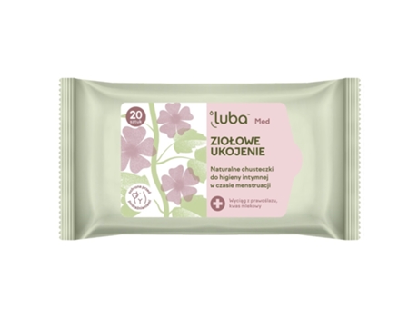 Chusteczki Íntimas Luba Med Alívio Herbal, Ingredientes Naturais, 20 Unid.