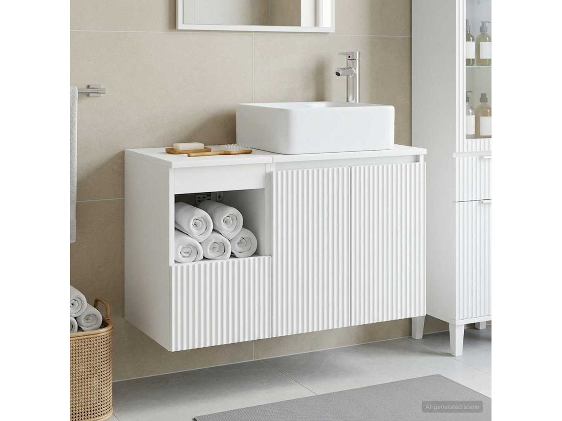 Vidaxl Conjunto De Móveis Para Banheiro 2 Unid. Branco
