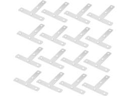 Conjunto de 30 Peças de Suportes Angulares Reforçados em Aço Inoxidável para Ângulos de Fixação. SFUSHOS