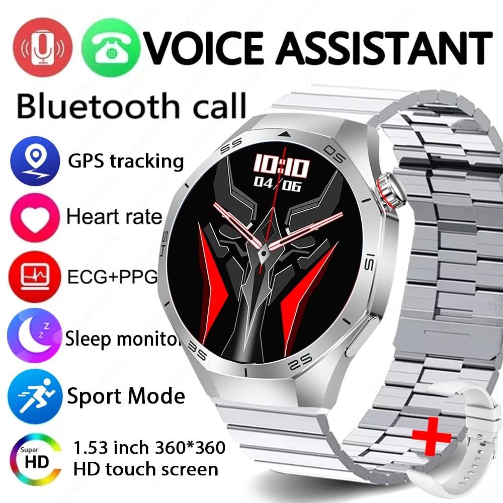 (prateado) Relógio Inteligente Watch 5 Pro Com Gps, Nfc, Monitoramento De Saúde E Chamadas Bluetooth.