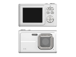 Câmera digital CCD Yizhood, estilo retrô, 4K HD, cartão de memória de 32 GB e bateria recarregável.