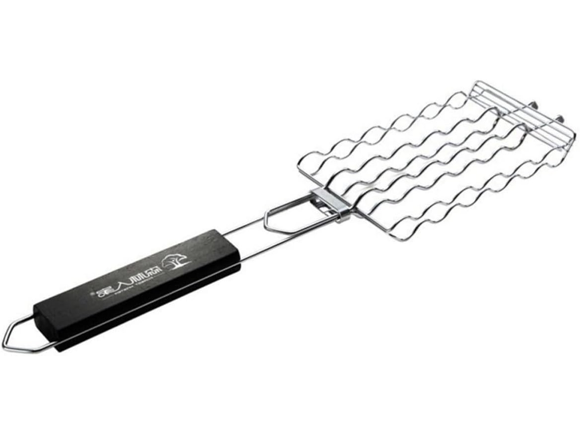 Pinças Para Churrasco Em Aço Inoxidável Resistente Ao Calor E A Riscos, Com Cabos De Madeira, Ideais Para Churrascos Ao