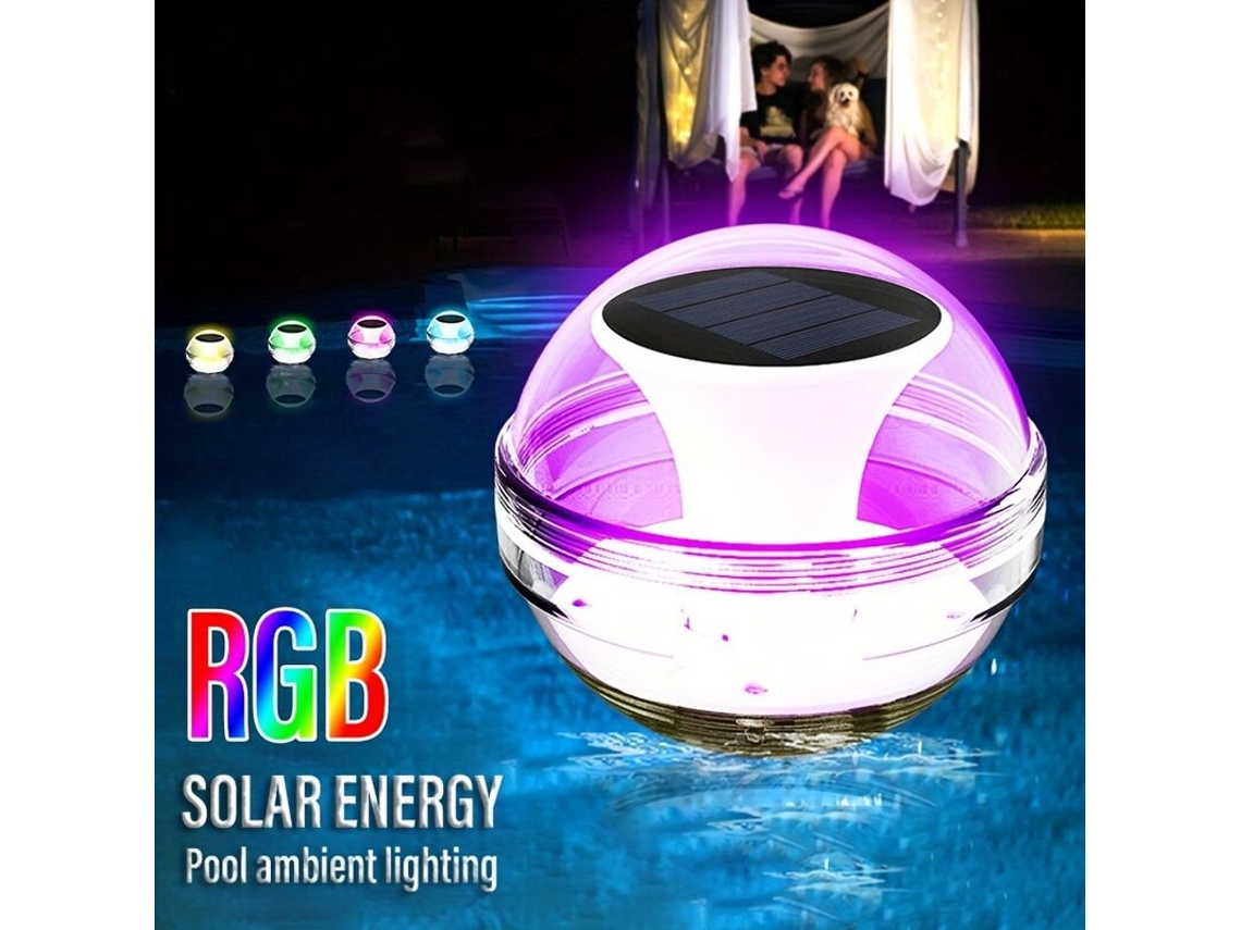 Luz para Piscina Luz Solar Flutuante de 2 Partes para Piscina Luz Solar À Prova D'Água Ip65 para Exterior Luz Solar para Piscina com Mudança de Cor