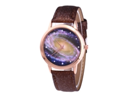 Reloj De Pulsera De Aleación De Cuarzo Con Dial Redondo Para Parejas Color Café