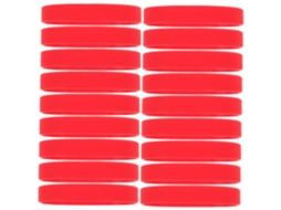 Conjunto de 48 pulseiras de silicone impermeáveis, confortáveis e duráveis, ideais para eventos esportivos e festas.