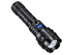 Tocha Led Recarregável Usb, Tochas De 2500 Lumens, Tocha Led Super Brilhante, Poderosa Lanterna Militar Tática De Alto Brilho,(preto)