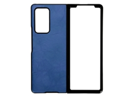 2026zentro-capa De Couro Para Samsung Galaxy Z Fold 2 - Case Anti Queda Protetor Azul