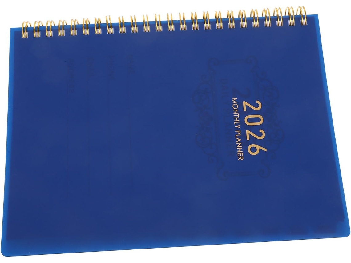 Agenda Diária A5 2026, Capa Dura Com Encadernação Em Espiral Dupla, Rastreador Mensal De Hábitos Domésticos