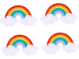 De 4 Apliques Bordados Arco Íris, Autoadesivos Para Decoração De Roupas E Acessórios, Apliques De Poliéster, Fáceis De Gokoco
