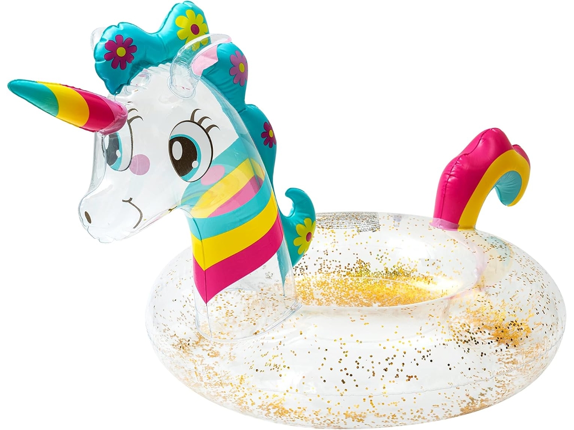 Boia inflável de unicórnio com glitter AQUAFORGE