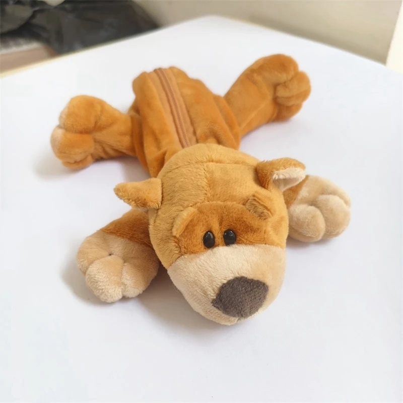 Estojo de Lápis de Pelúcia com Desenho de Animal, Bolsa Grande para Guardar Material Escolar Infantil MDUG (estilo 10, 26 Cm)