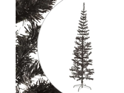 Vidaxl Árvore De Natal Fina 210 Cm Preto