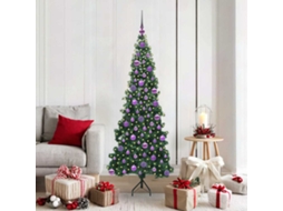 Vidaxl Árvore De Natal Artificial De Canto Verde 180 Cm Pvc E Metal