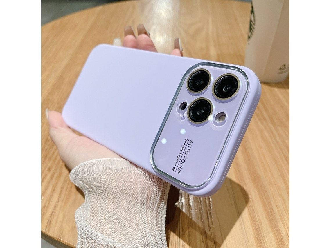 Zsanfs Capa Silicone Para Iphone 13, Com Janela Frontal, Cor Roxo