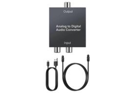 Conversor de áudio analógico para digital (RCA direito/esquerdo, 3,5 mm, auxiliar para óptico, coaxial, Toslink) para PS3 Slowmoose