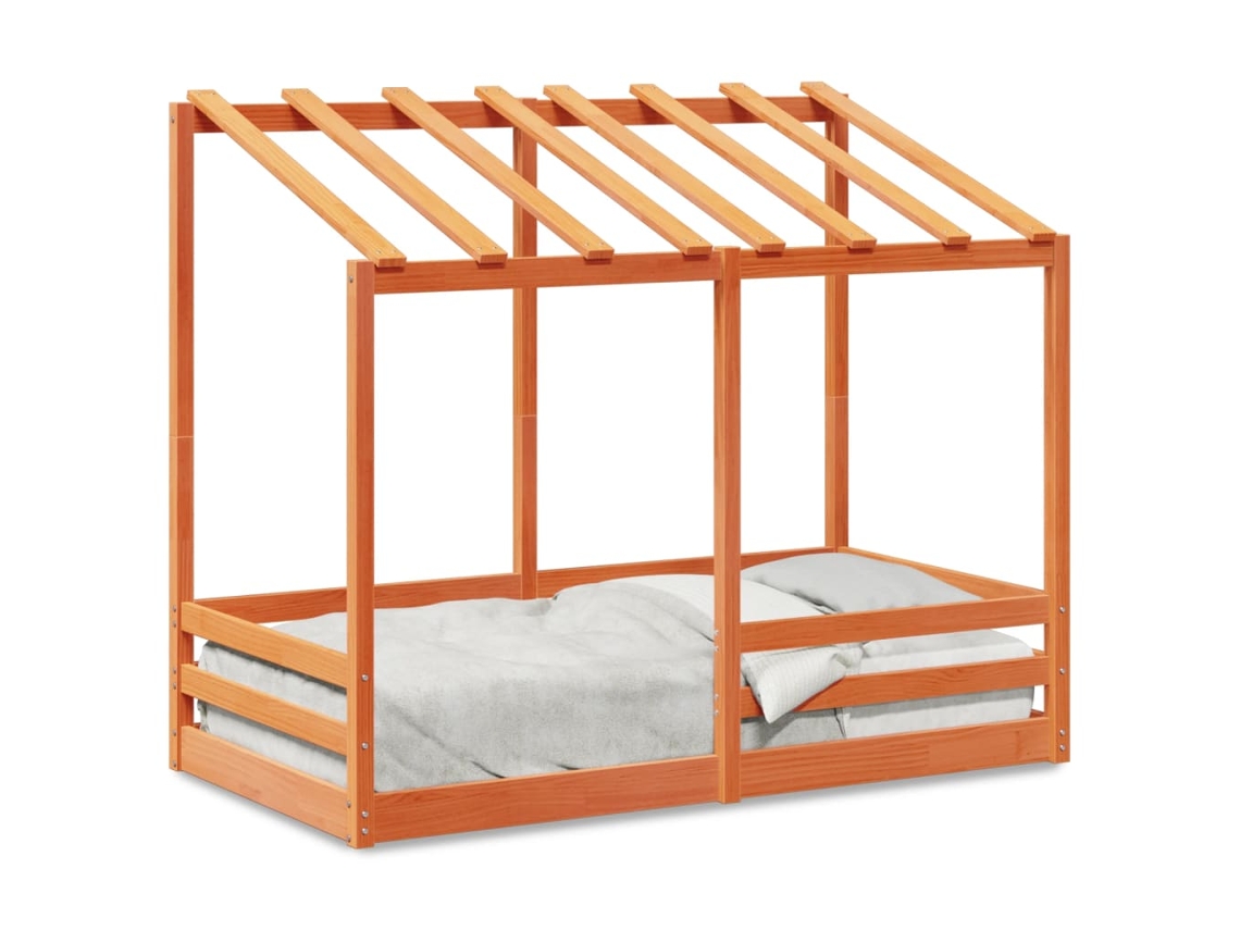 Kids' Bed, Kids' Beds Vidaxl Marrom Madeira De Pinho (80 X 160 Cm)