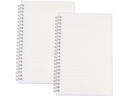 Espiral Minimalista De 2 Peças, Caderno Transparente Com Linhas, Bloco De Notas Horizontal Com Gokoco