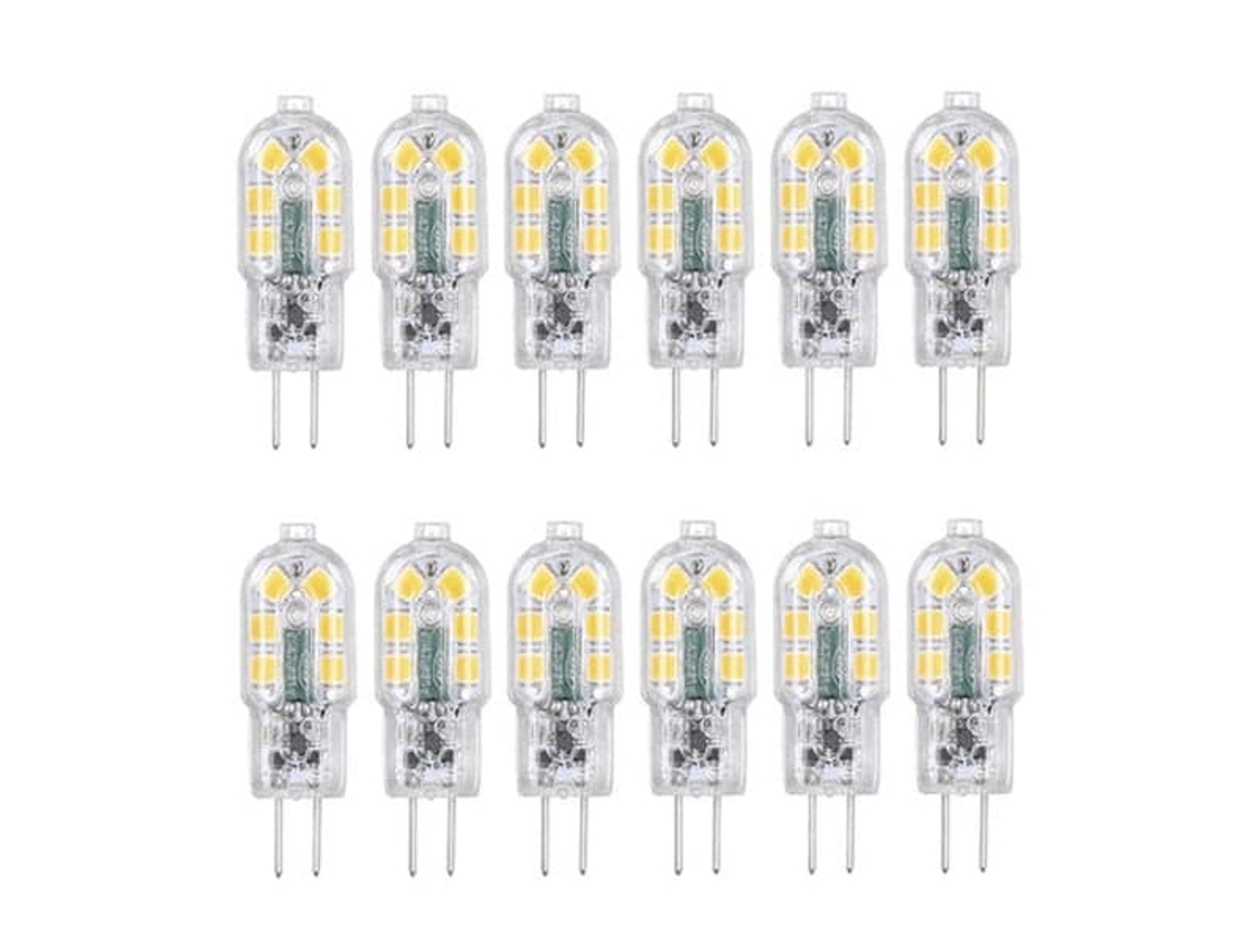 Lâmpada Led, 12 Unidades, Base G4, Branco Quente, Para Uso Residencial, Comercial Ou Substituição De Fontes Convencionais