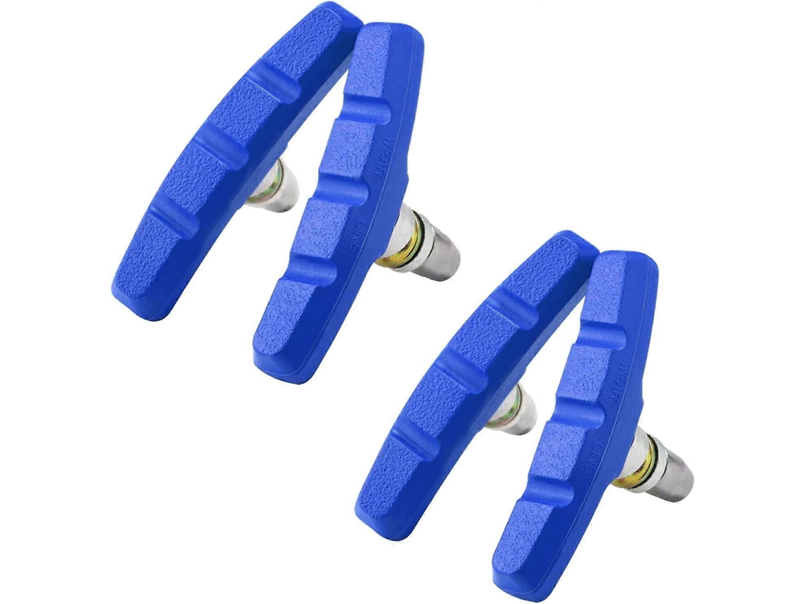 Conjunto de pastilhas de freio Rebe-4 V-brake de 70 mm para bicicleta com porcas sextavadas e espaçadores.