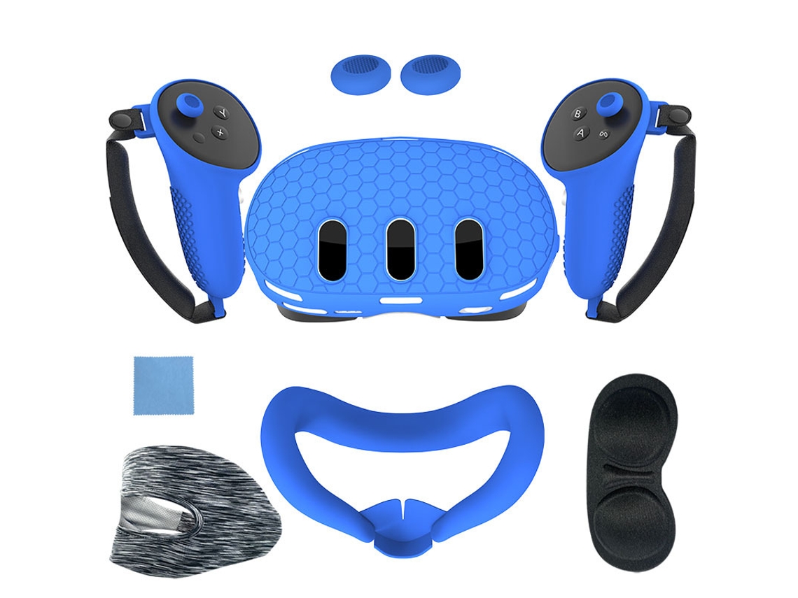 7pcs Acessórios ZYBLSSBB Capa de Proteção Vr Soft, estilo Hexagonal azul