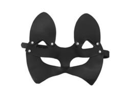 Máscara De Gato Em Pu Leather Laxiscreed Para Cosplay E Festa, Meio Rosto De Animais, Fashion E Durável
