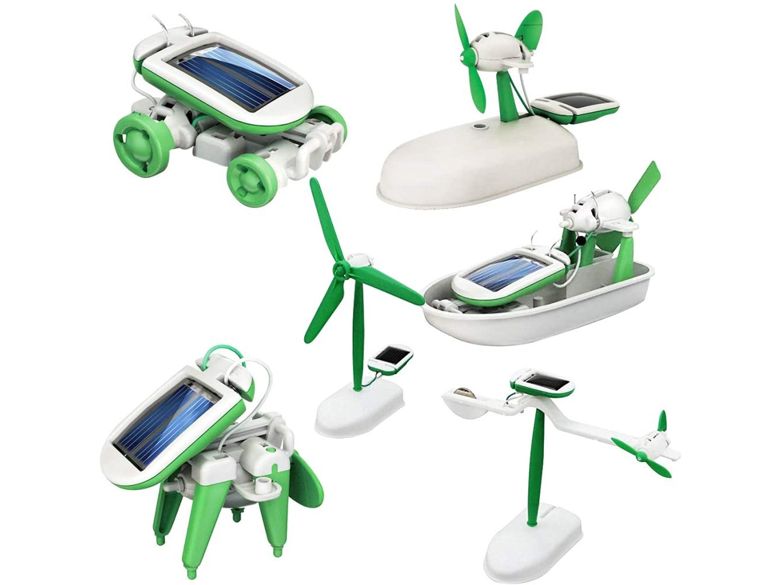 Primerox kit de Robô Solar Diy 6 em 1 para Crianças Brinquedo Educativo de Montagem Científica