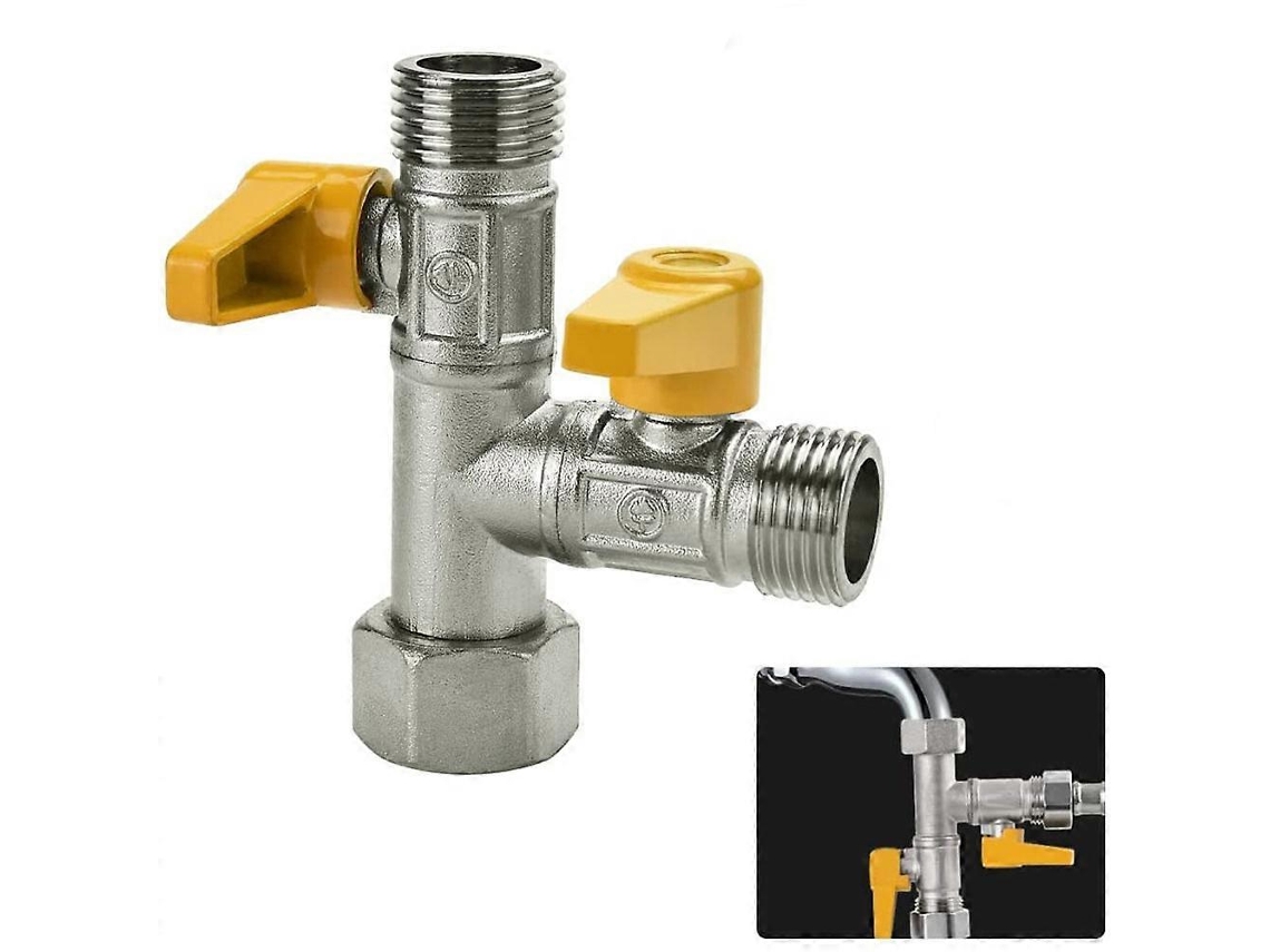 Válvula De 3 Vias Com Conector Em T Para Torneira De Vaso Sanitário, Chuveiro De Mão G 1/2